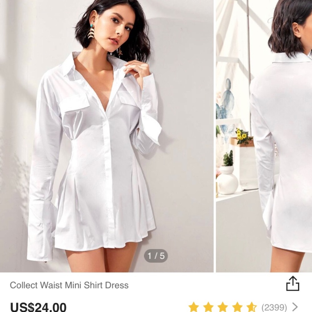 Brand new white dress-SHEIN